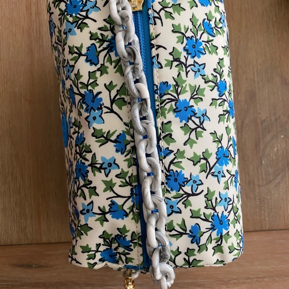 Tory Burch-Piper Large Cosmetic Bag, Blue Ivy - Picture 7 of 7